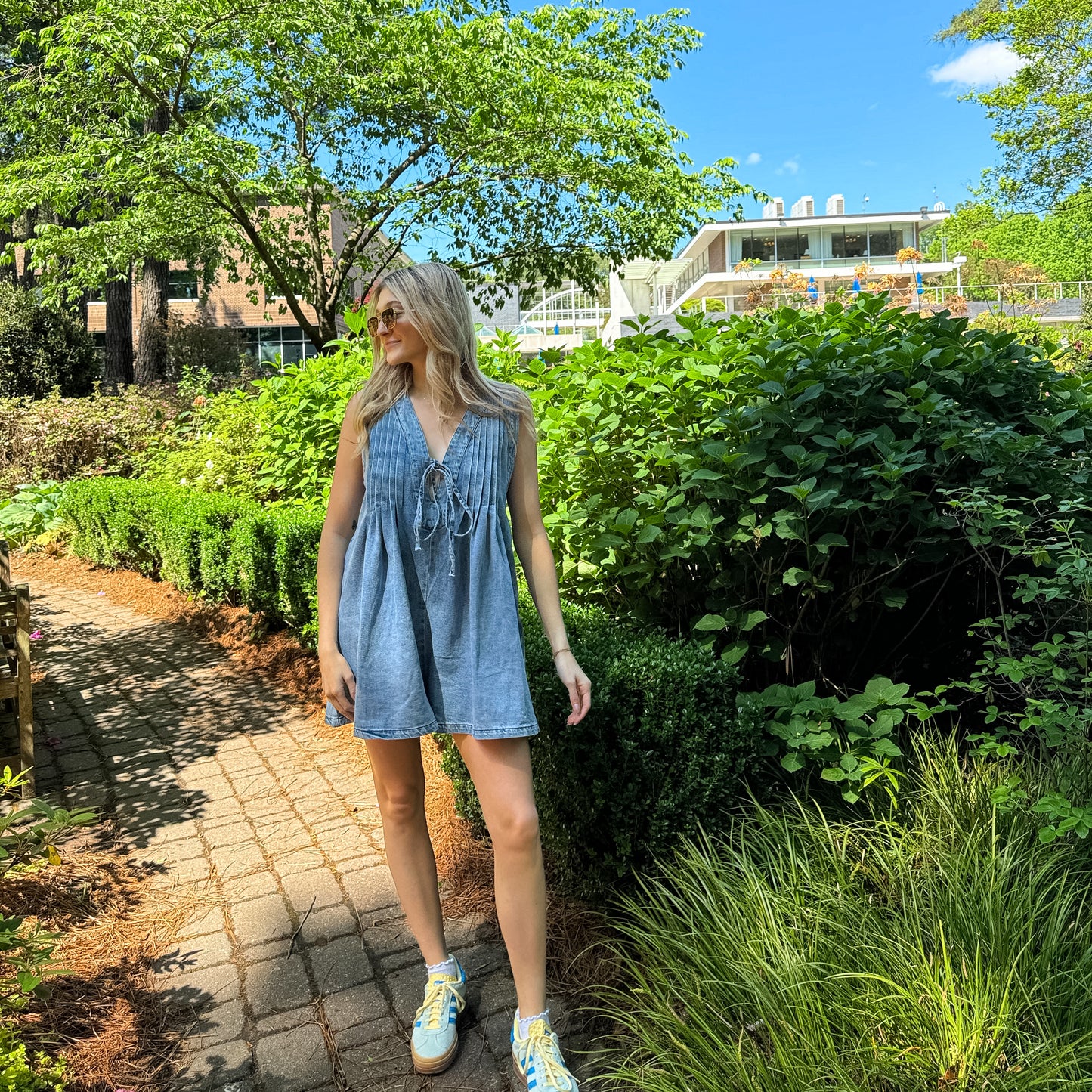 Miss Me More Denim Romper