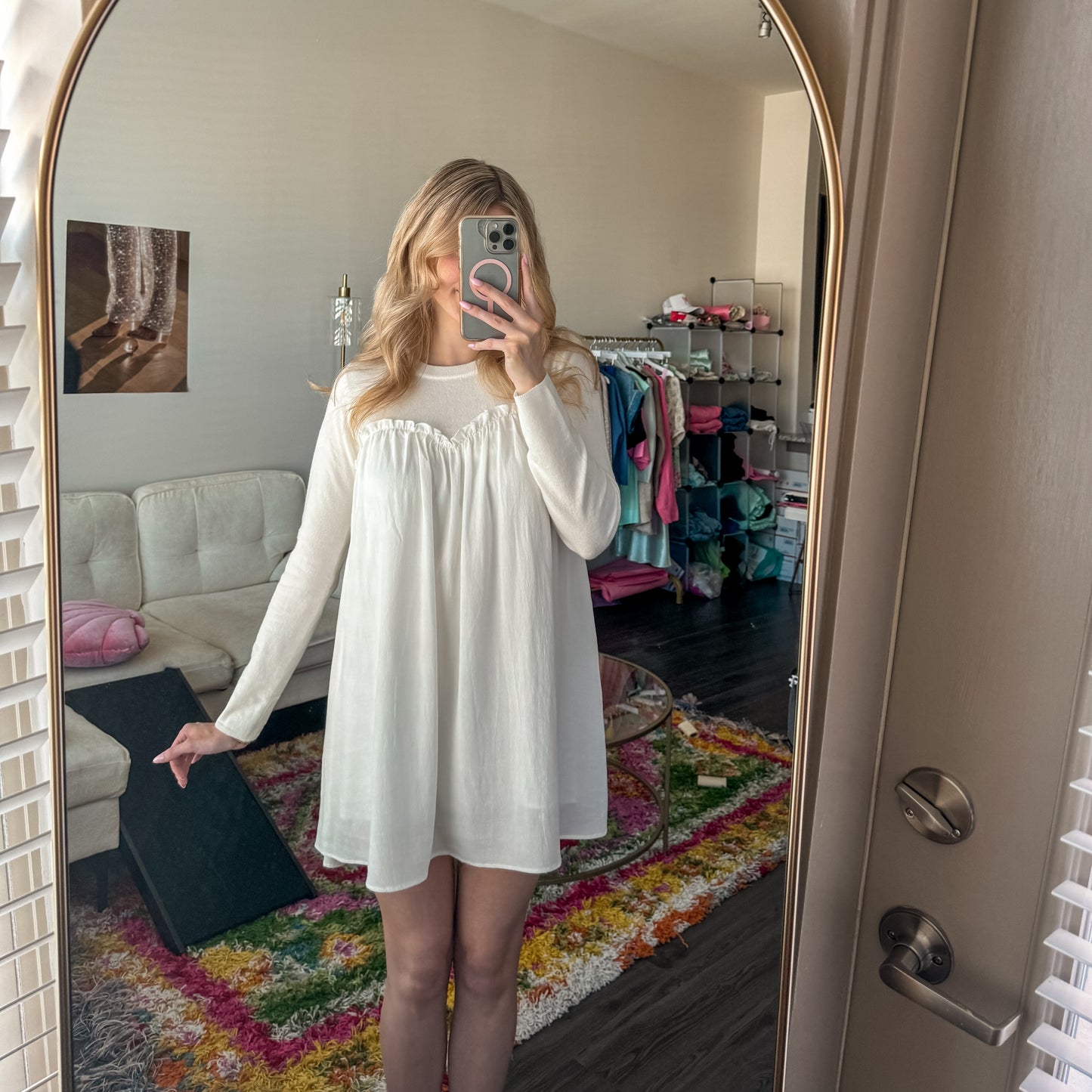 Alice Babydoll Long Sleeve Mini Dress