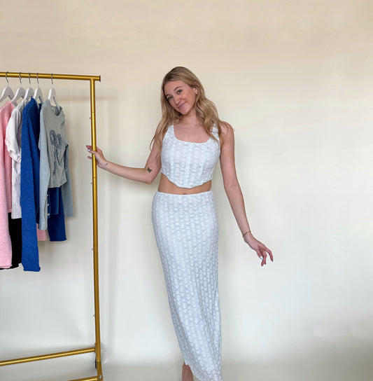 Daisy Lace Midi Skirt