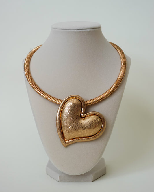 Heart of Gold Statement Necklace