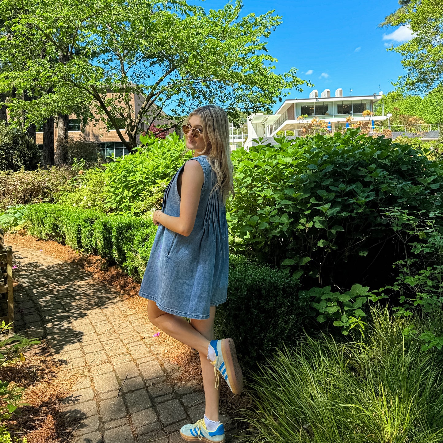 Miss Me More Denim Romper