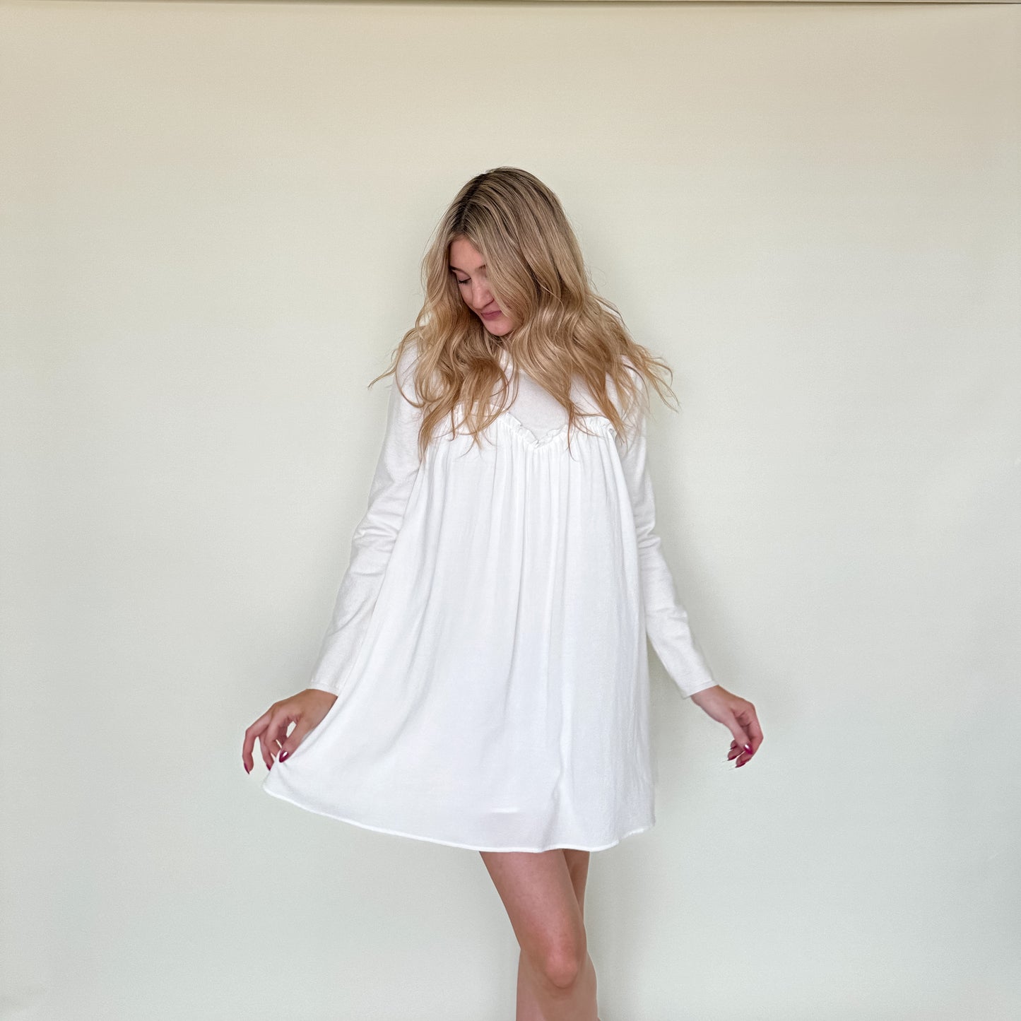 Alice Babydoll Long Sleeve Mini Dress