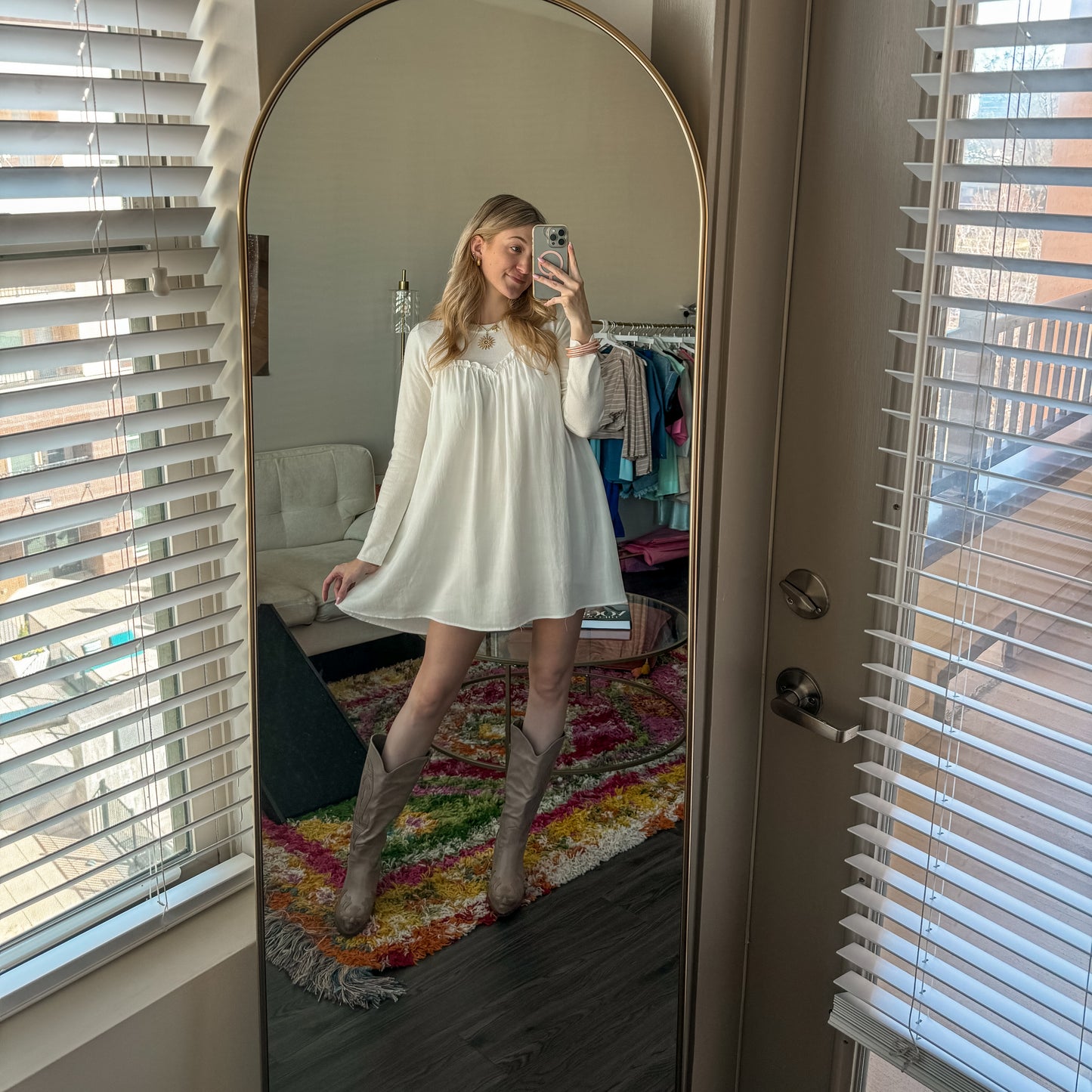 Alice Babydoll Long Sleeve Mini Dress