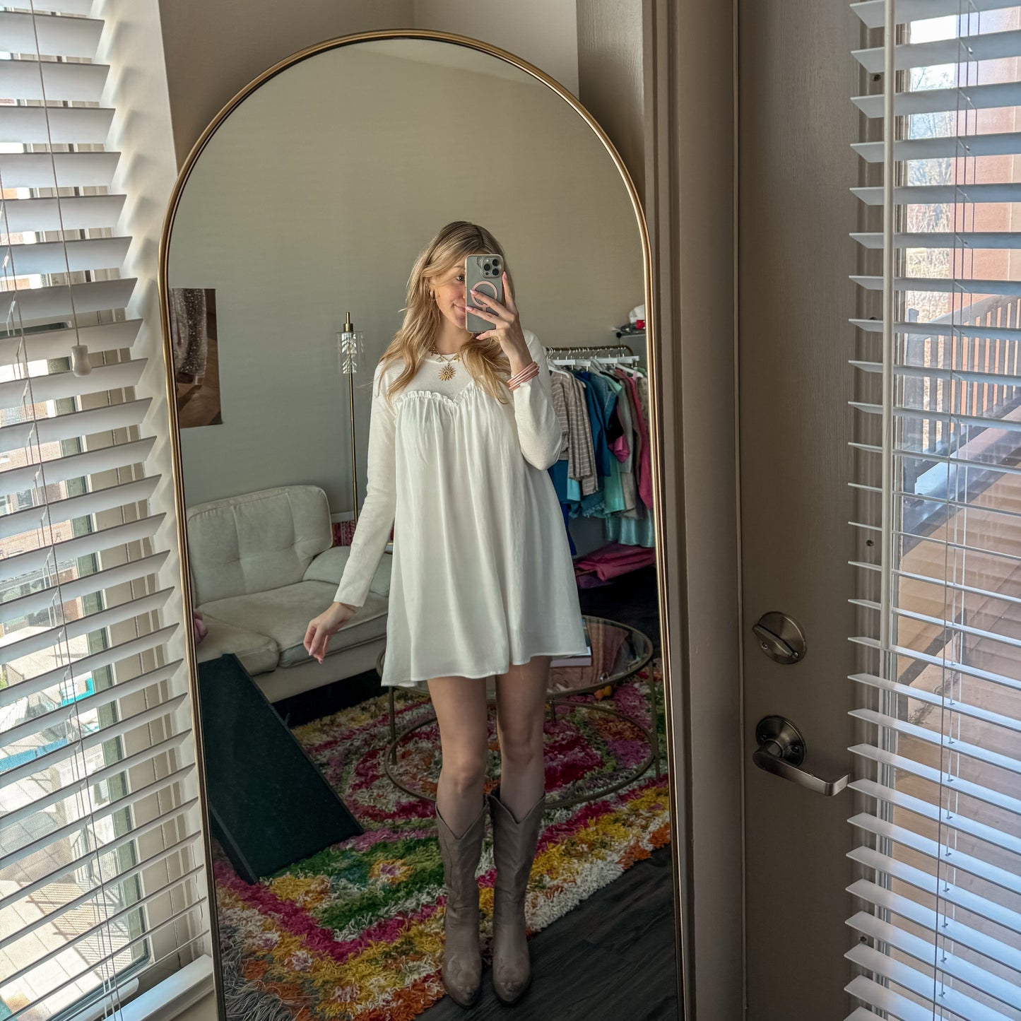 Alice Babydoll Long Sleeve Mini Dress