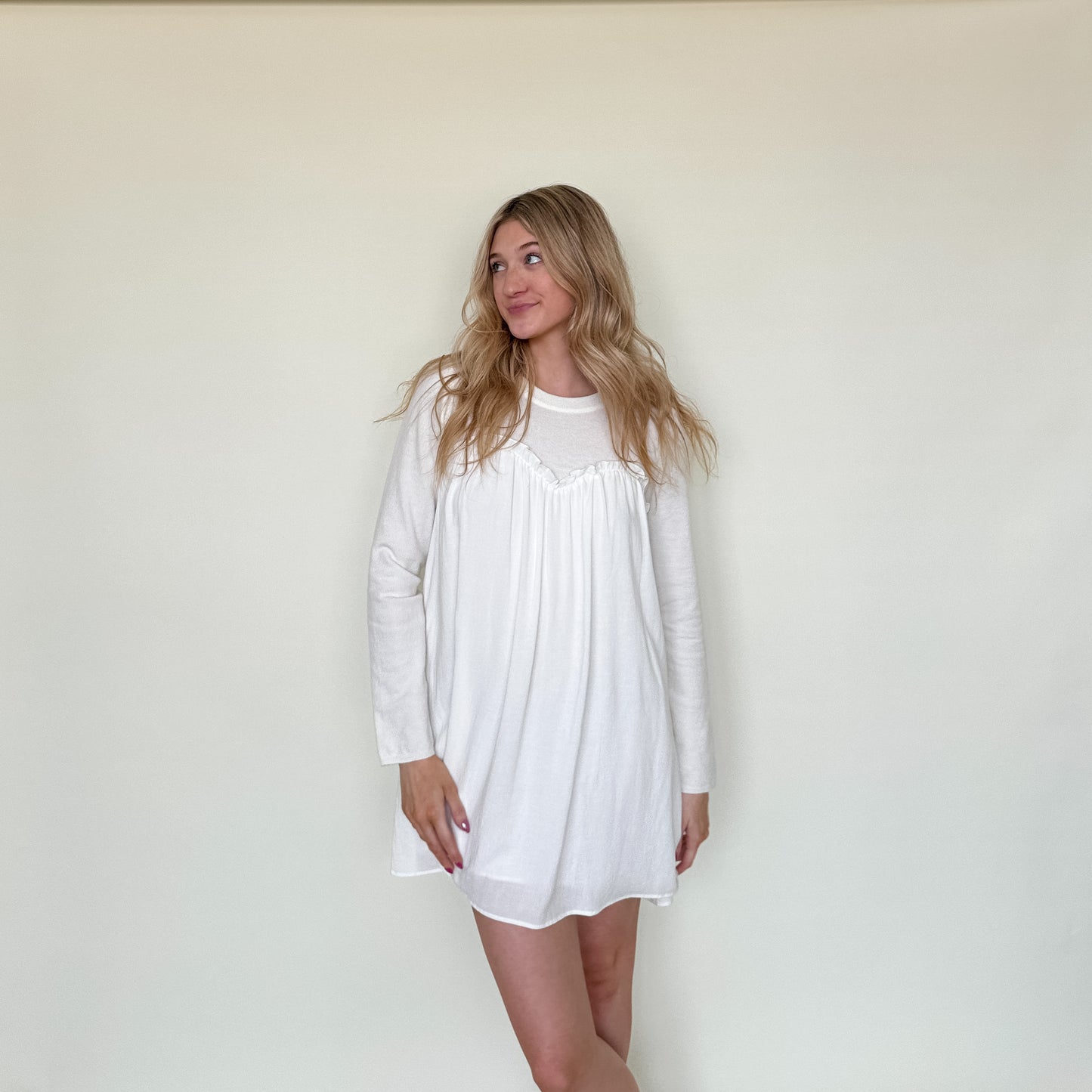 Alice Babydoll Long Sleeve Mini Dress