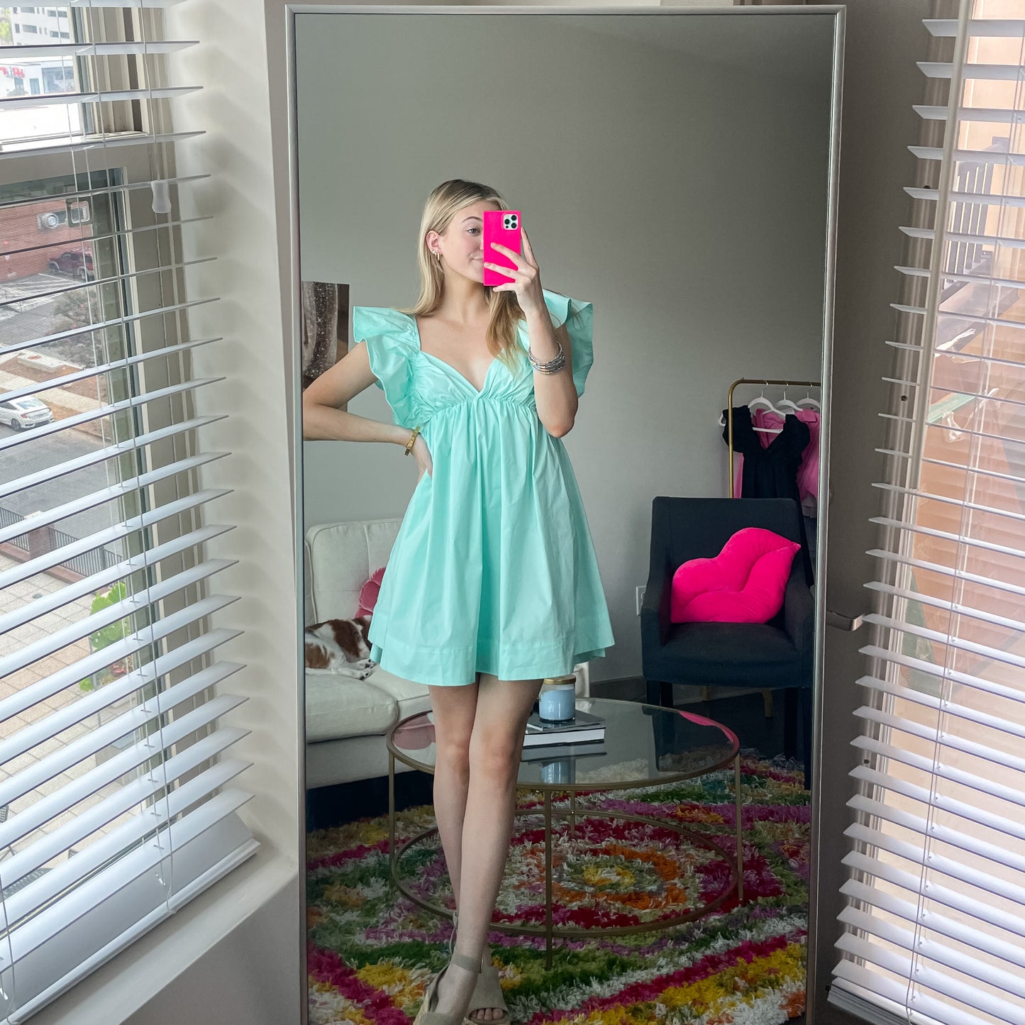 Effortless Mini Dress- Mint