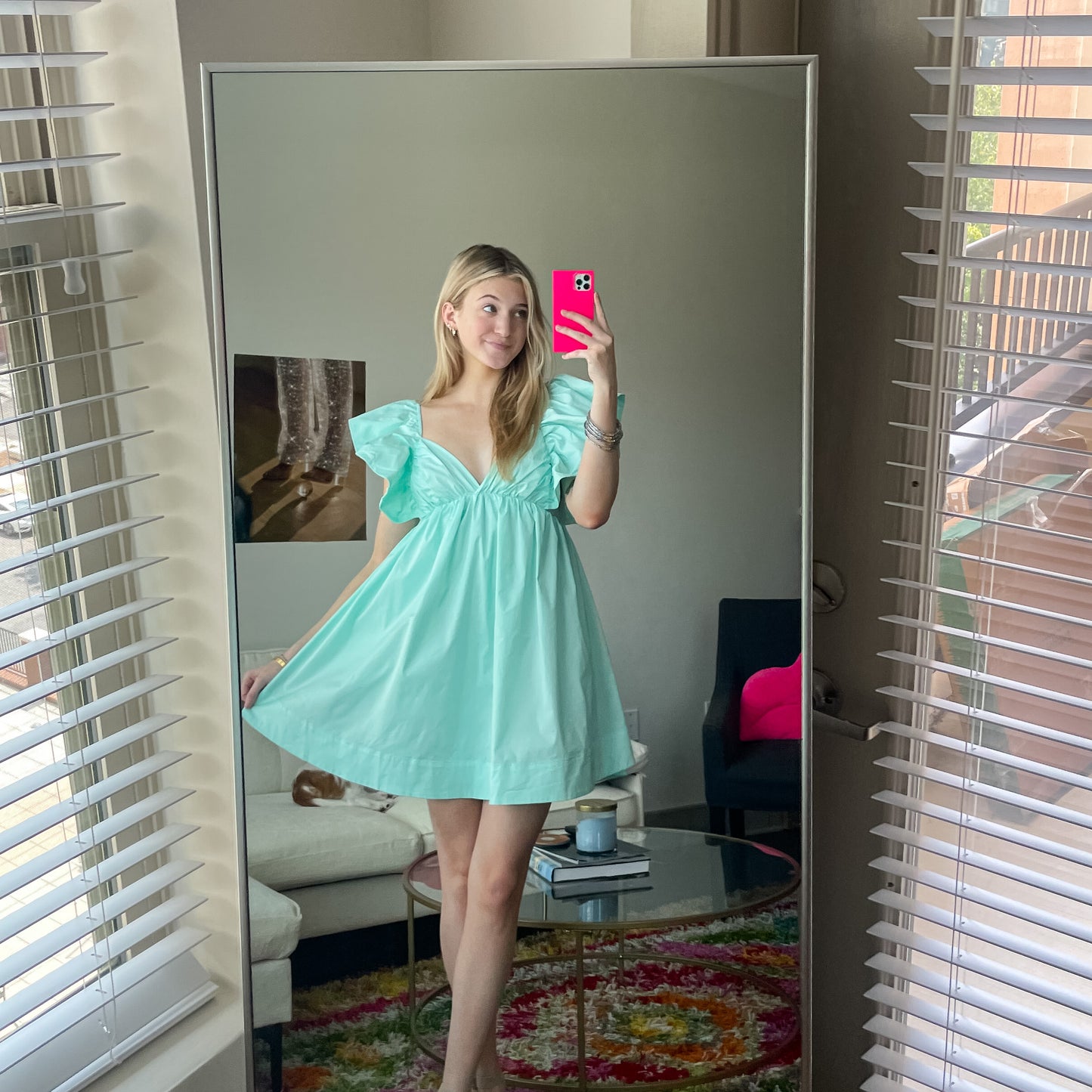 Effortless Mini Dress- Mint
