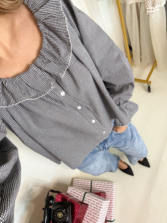 Noel Gingham Top