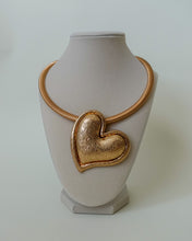 Load image into Gallery viewer, Heart of Gold Statement Necklace
