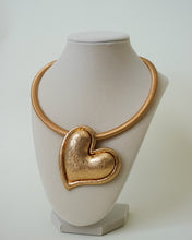 Load image into Gallery viewer, Heart of Gold Statement Necklace
