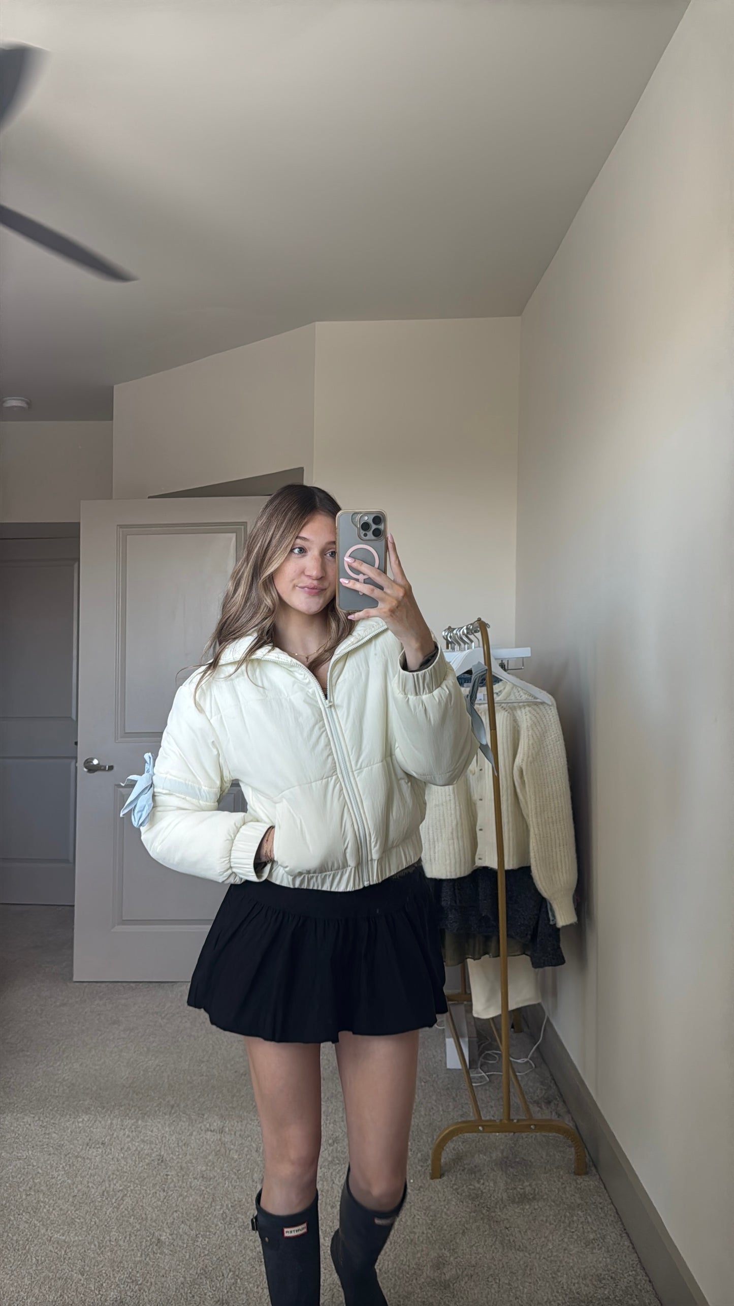 Bubble Black Mini Skirt