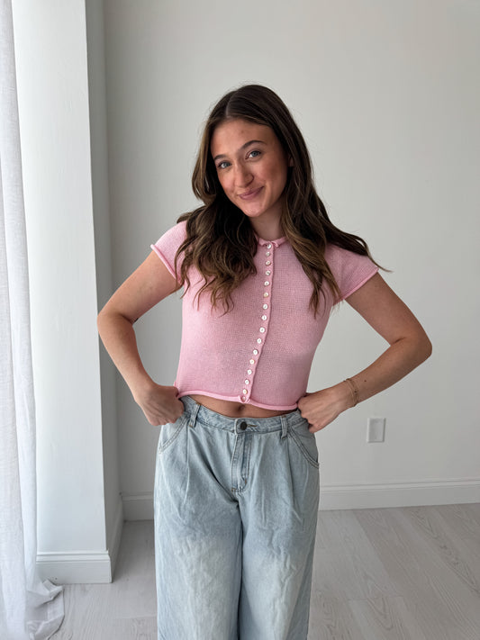 Bubblegum Knit Top