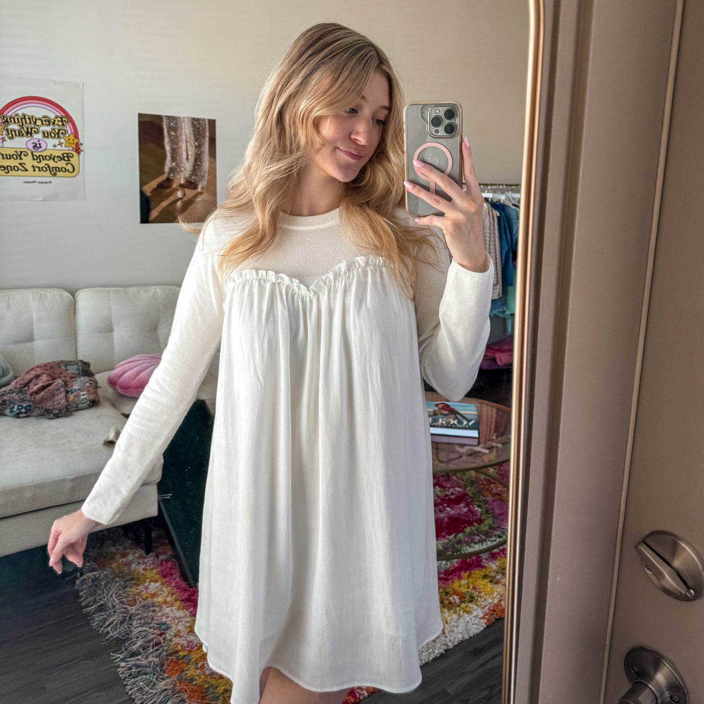 Alice Babydoll Long Sleeve Mini Dress