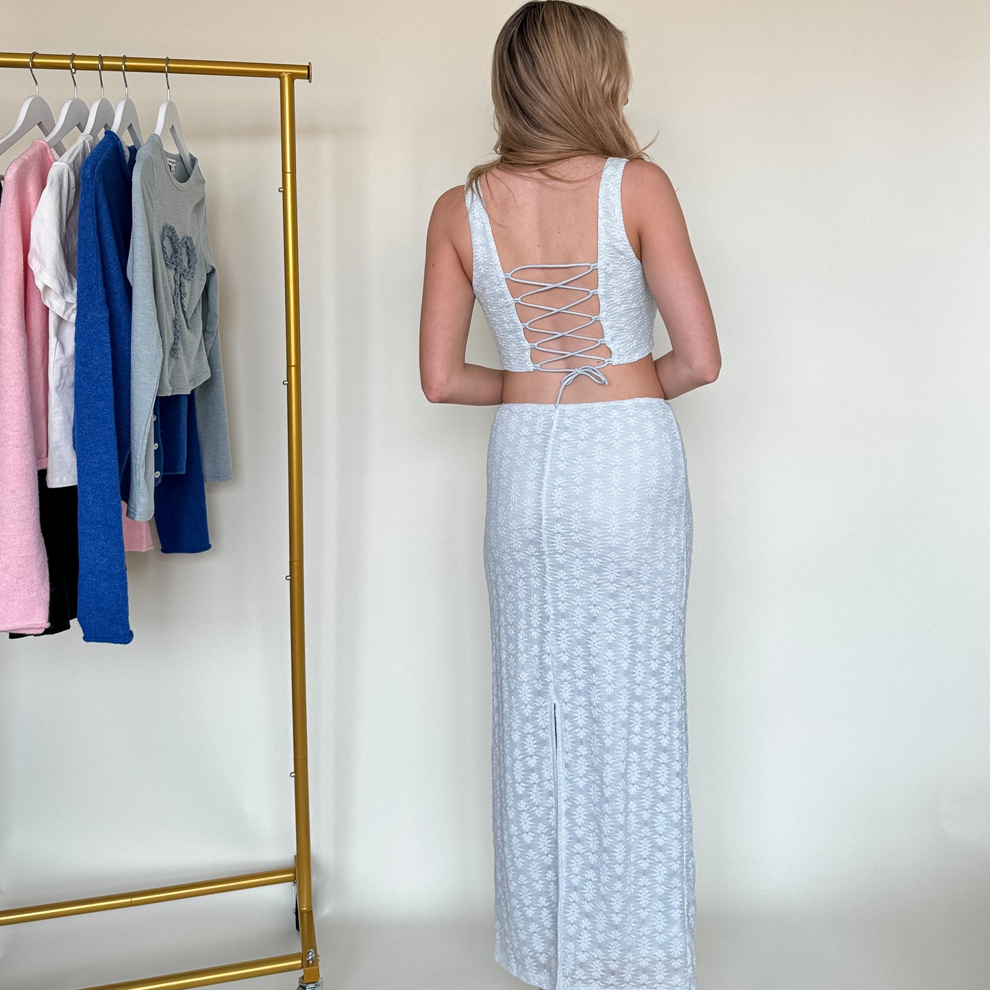 Daisy Lace Midi Skirt