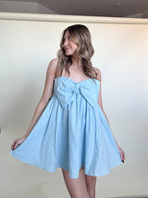 Load image into Gallery viewer, Baby Blue Bow Dress
