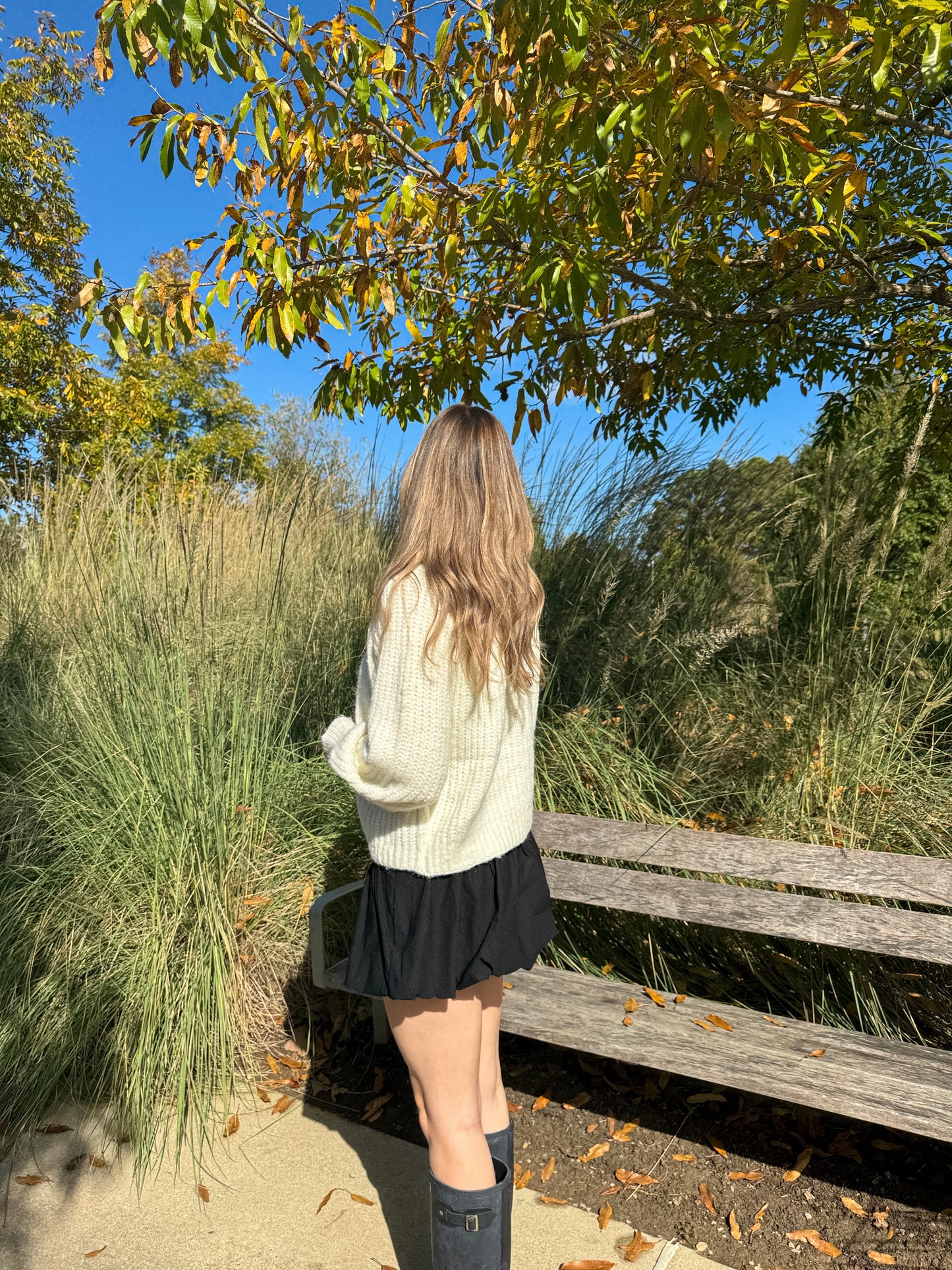 Bubble Black Mini Skirt