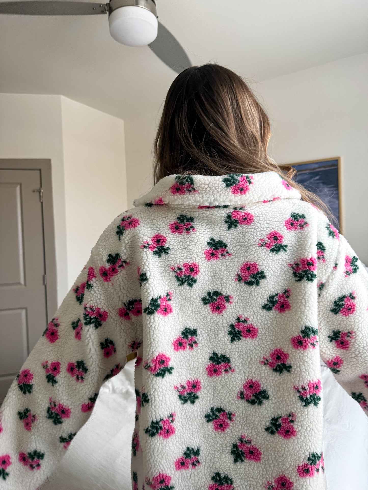 Pink Petals Sherpa Pullover