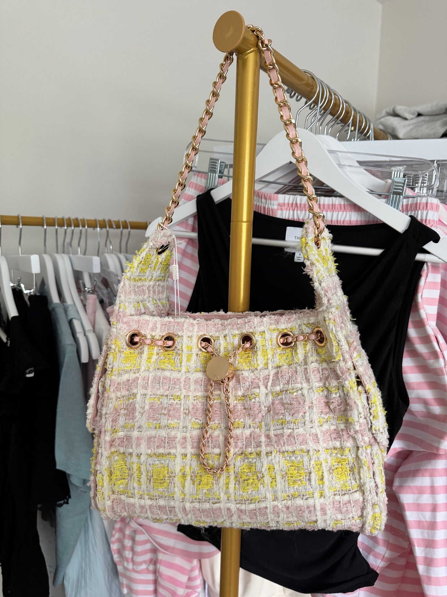 Paisley Tweed Hobo Bag