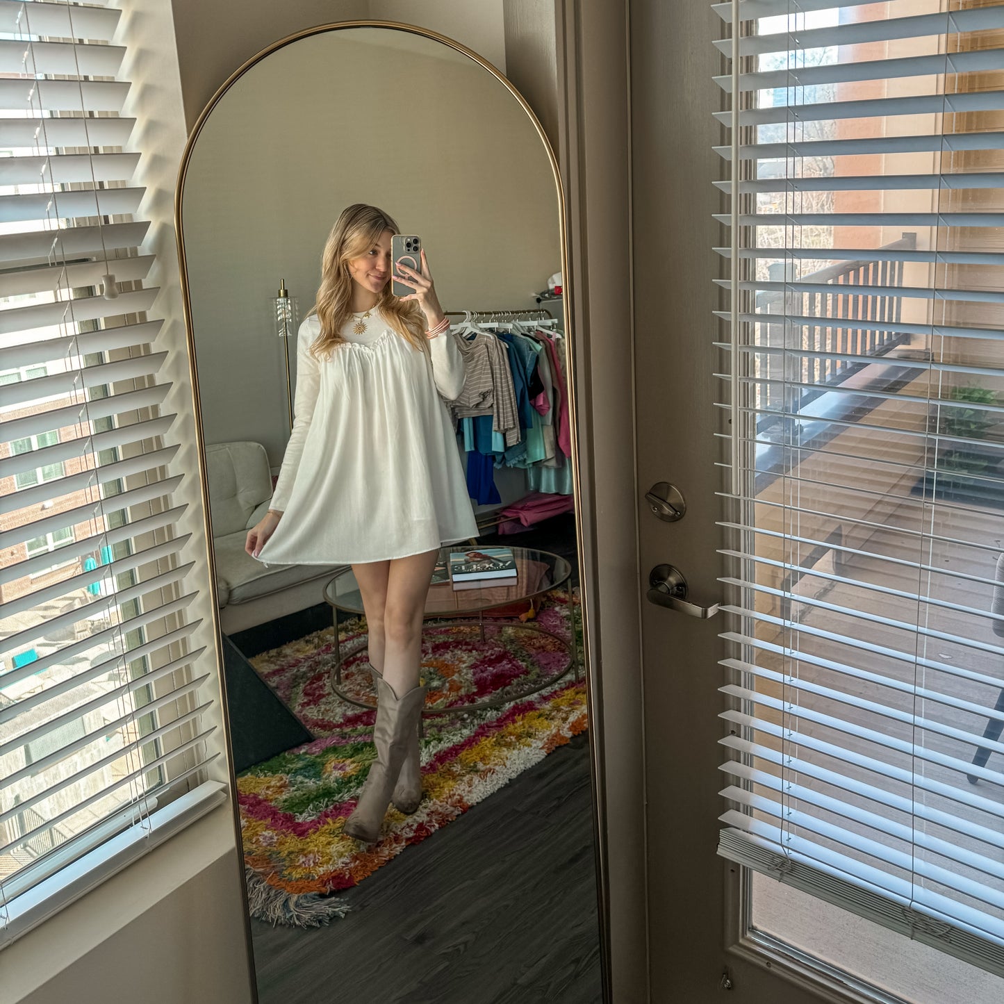 Alice Babydoll Long Sleeve Mini Dress