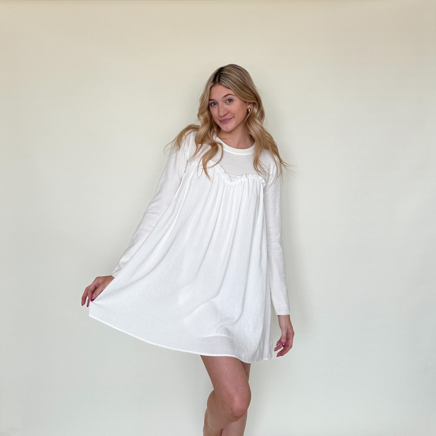Alice Babydoll Long Sleeve Mini Dress