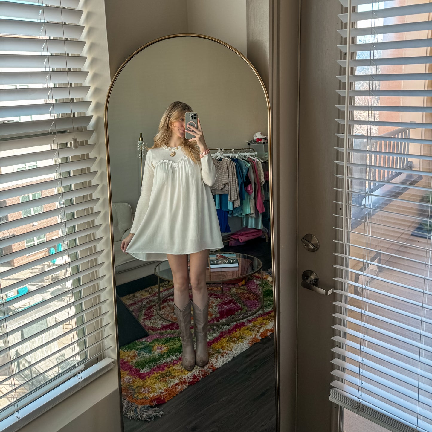 Alice Babydoll Long Sleeve Mini Dress