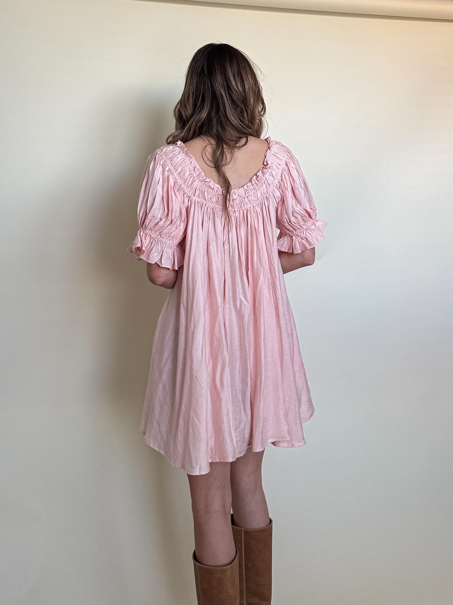 Pink Peony Mini Dress
