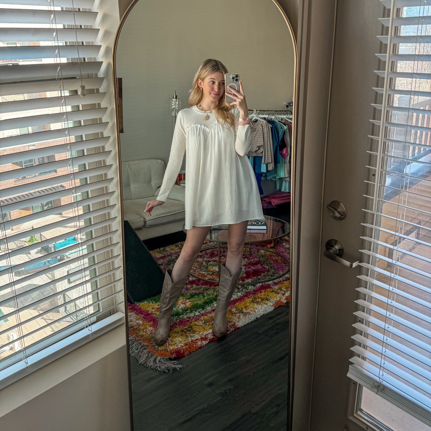 Alice Babydoll Long Sleeve Mini Dress