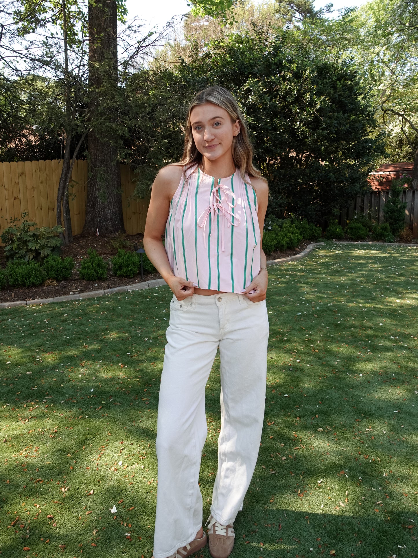 Pink Palm Top