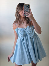 Load image into Gallery viewer, Baby Blue Bow Dress
