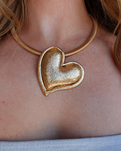 Load image into Gallery viewer, Heart of Gold Statement Necklace
