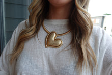 Load image into Gallery viewer, Heart of Gold Statement Necklace
