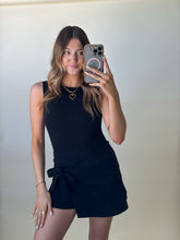 Load image into Gallery viewer, Coffee Break Wrap Tie Front Romper
