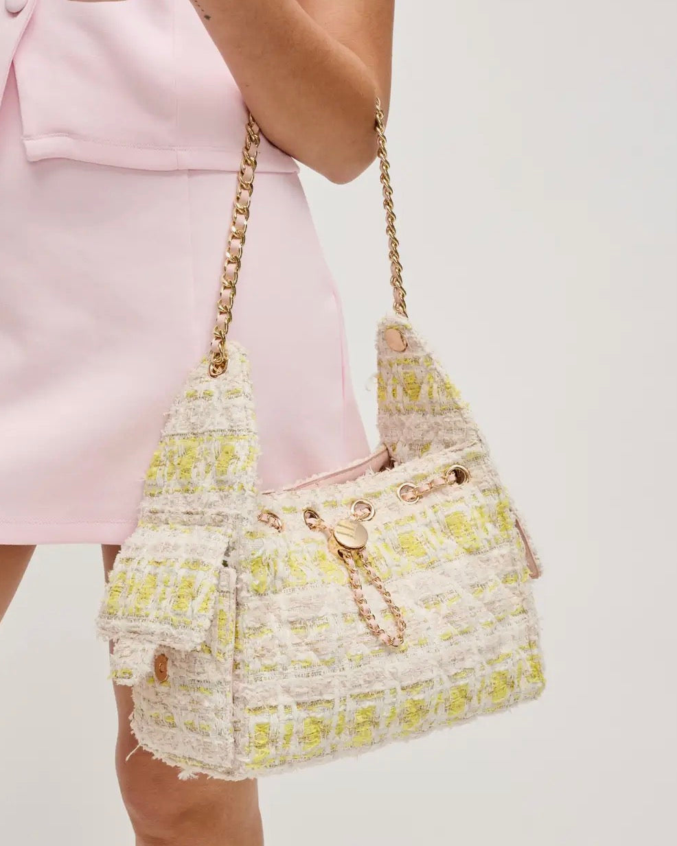 Paisley Tweed Hobo Bag