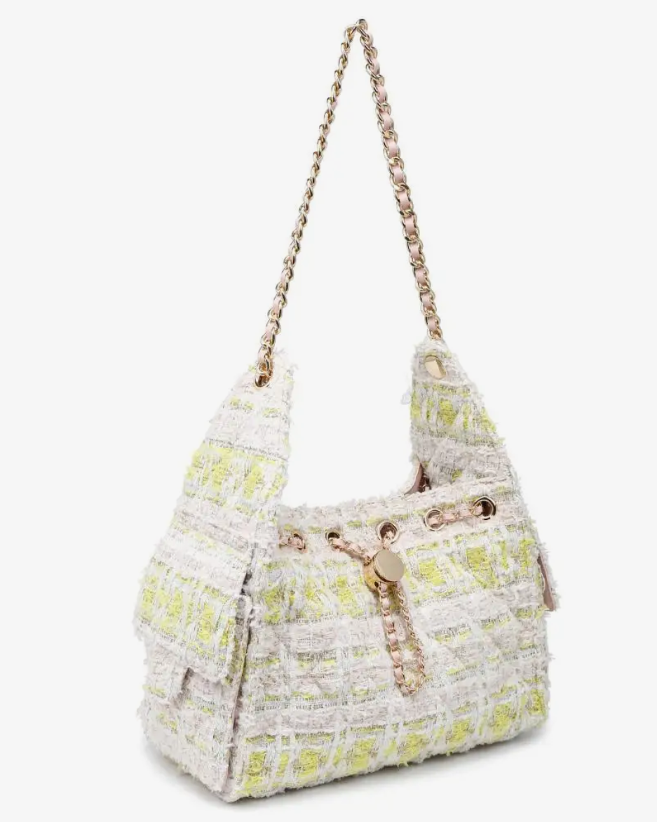 Paisley Tweed Hobo Bag