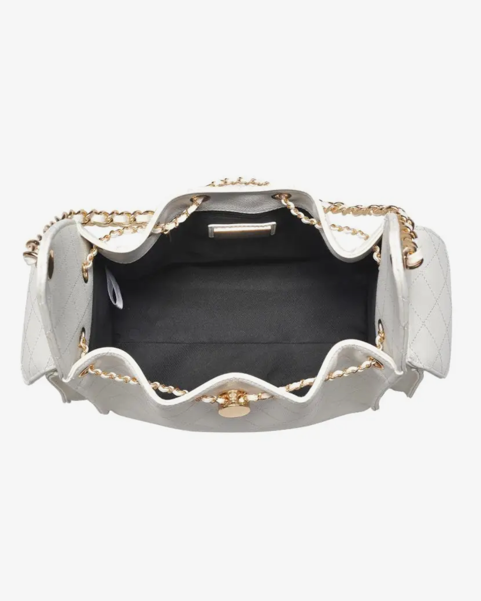 Hailey Quilted White Purse