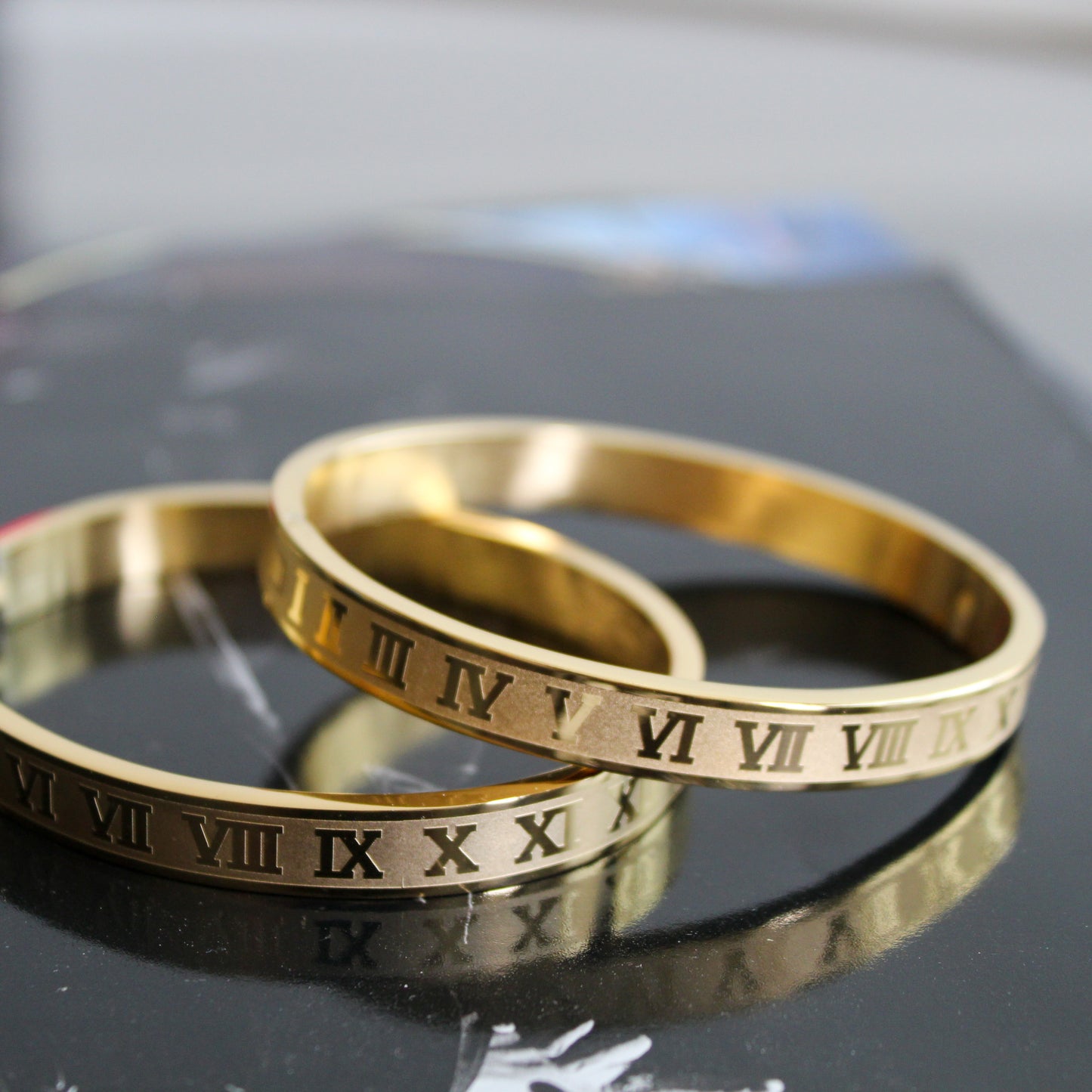The Roman Numeral Bangle Bracelet
