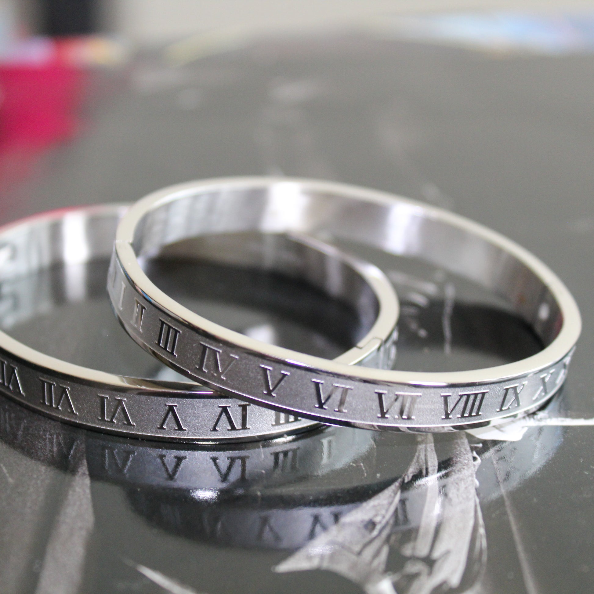 The Roman Numeral Bangle Bracelet - Main Image