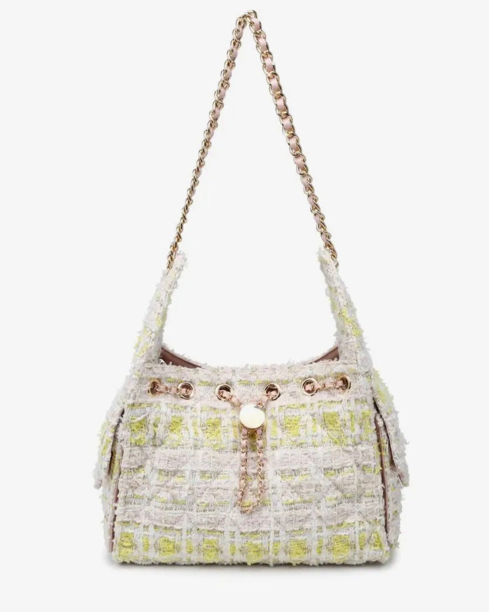 Paisley Tweed Hobo Bag