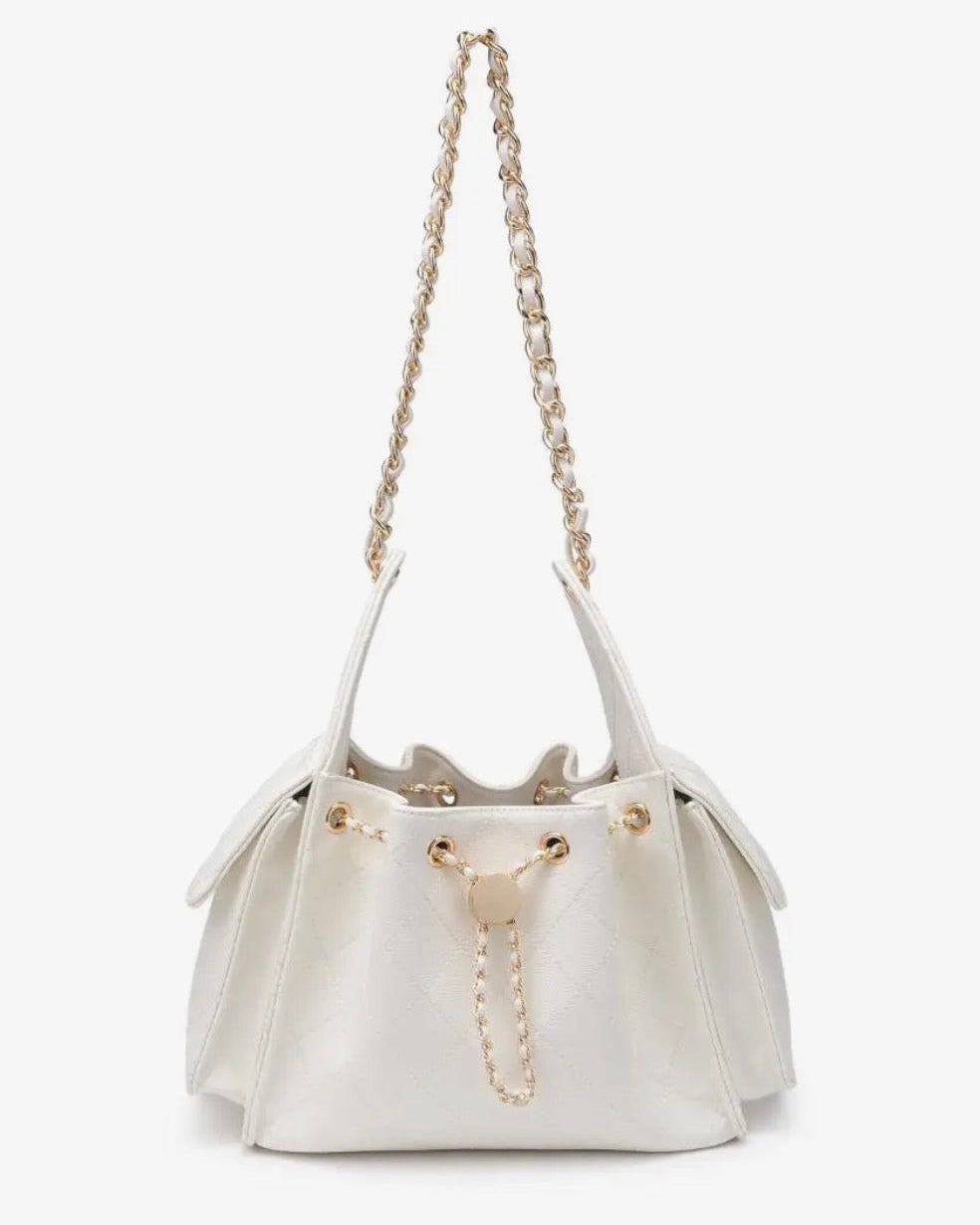 Hailey Quilted White Purse