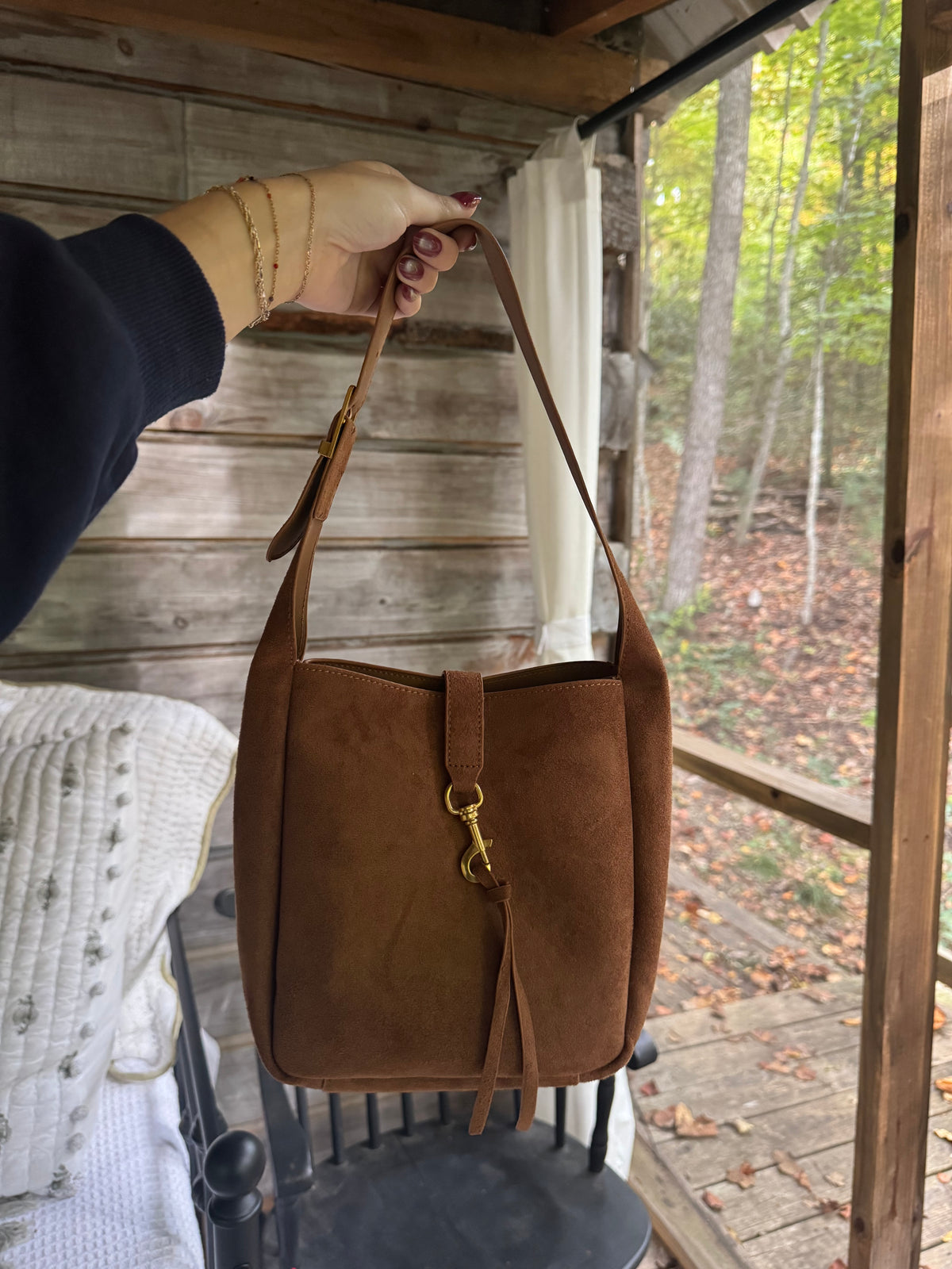 Aspen Suede Small Hobo Bag