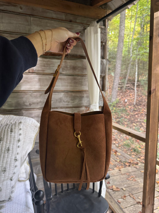 Aspen Suede Small Hobo Bag