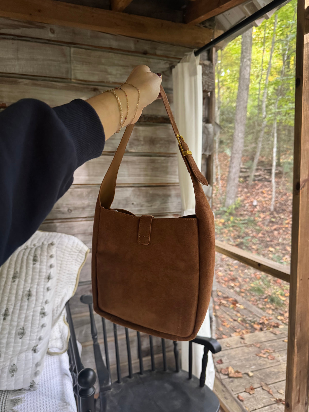 Aspen Suede Small Hobo Bag