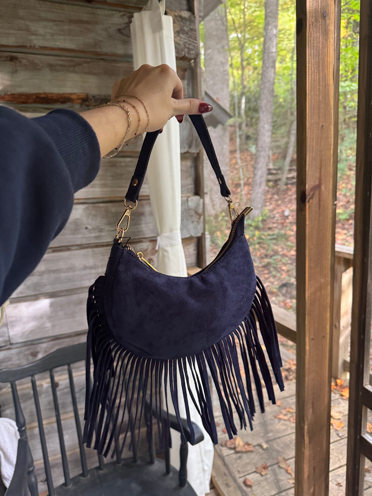 Midnight Fringe Bag