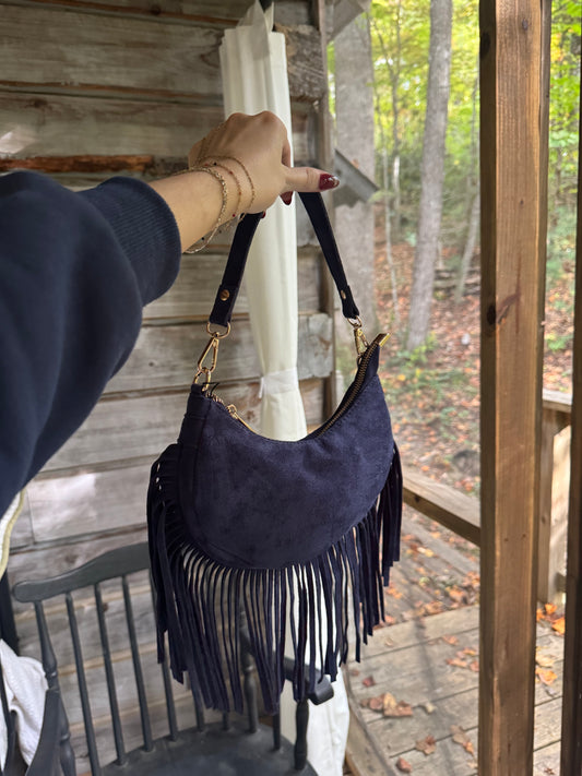 Midnight Fringe Bag