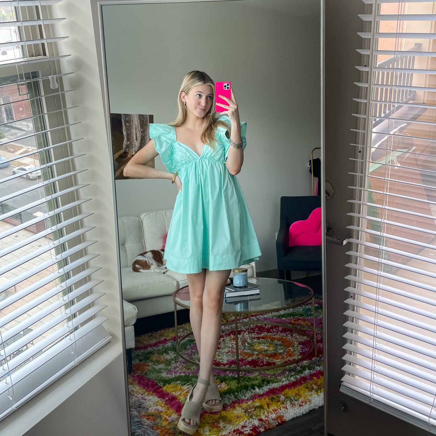 Effortless Mini Dress- Mint