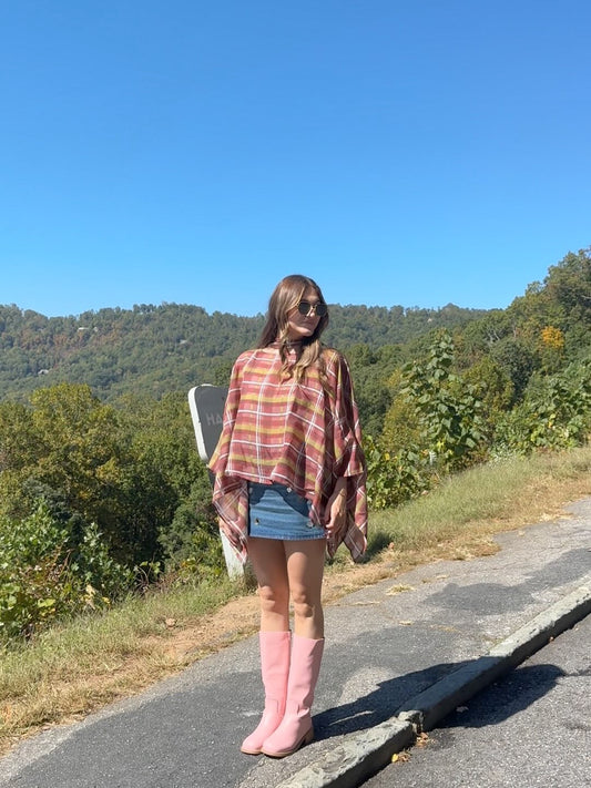 Autumn Days Plaid Top